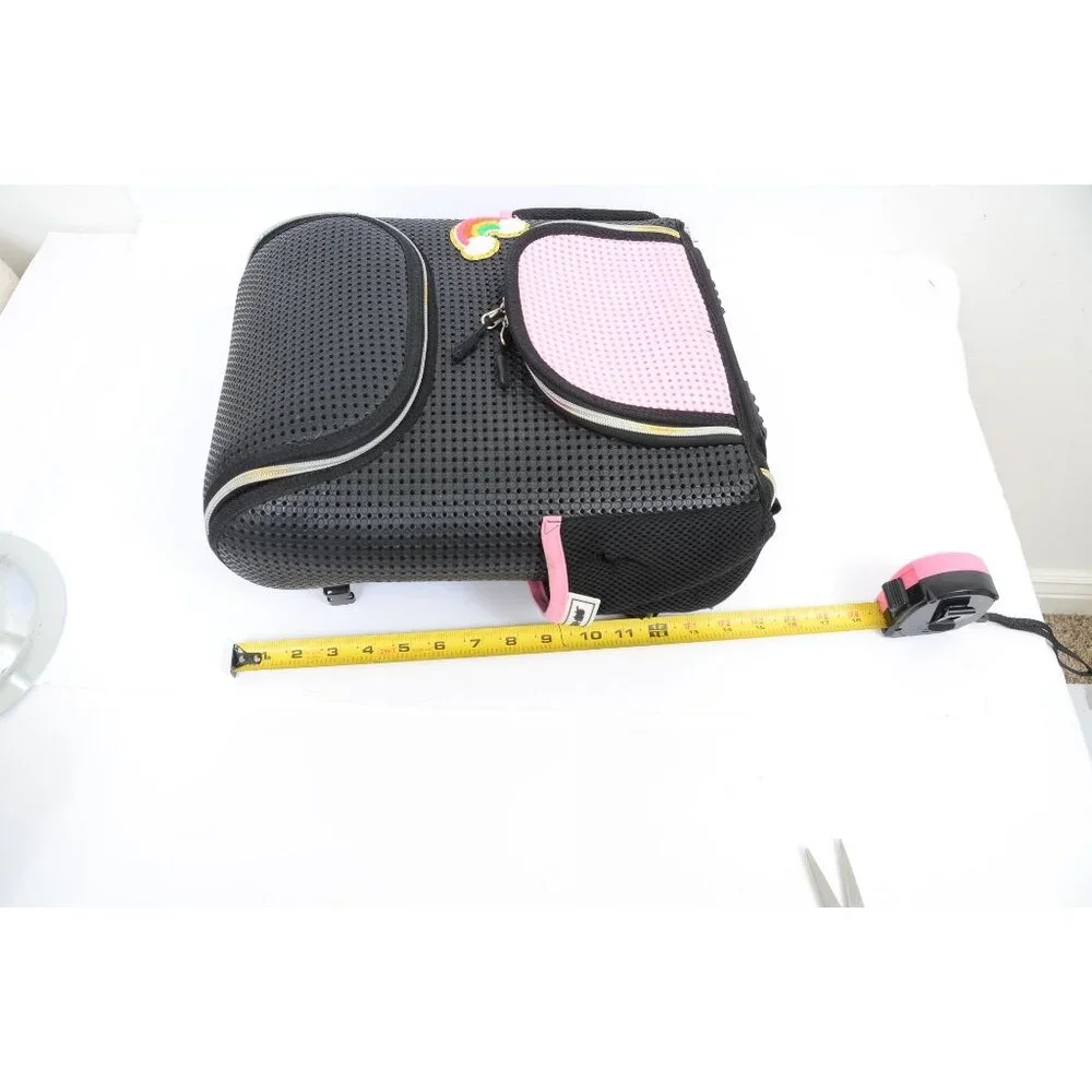 LIGHT + NINE Student Backpack, Rainbow Pink Daypack Carry-On Travel Luggage